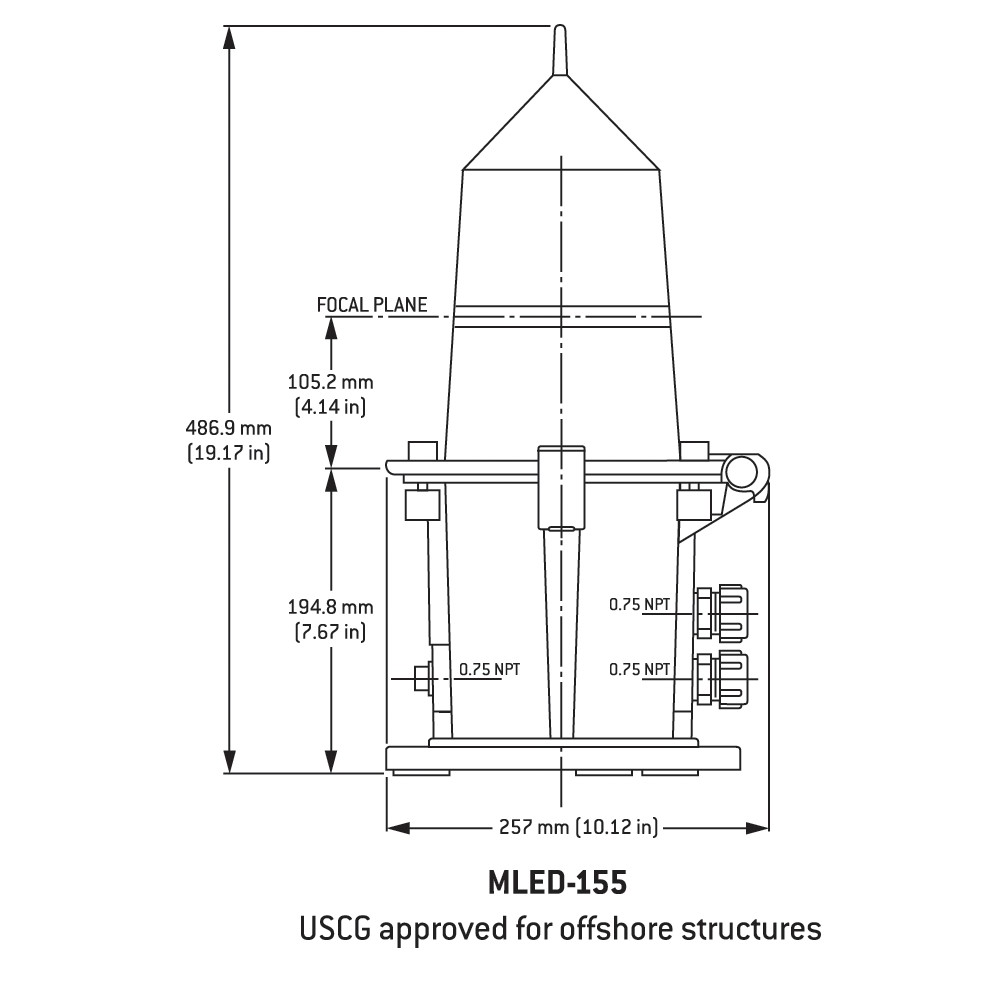 MLED-155 Dimensions MLED-155 Dimensions