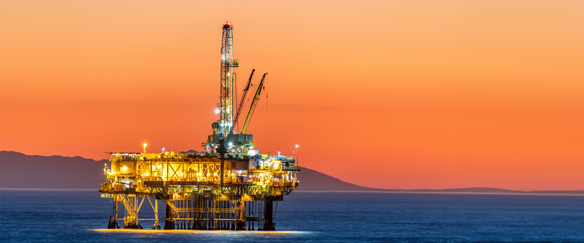 platform orange sunset